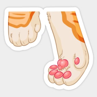 Playful Orange Tabby Kitty Sticker